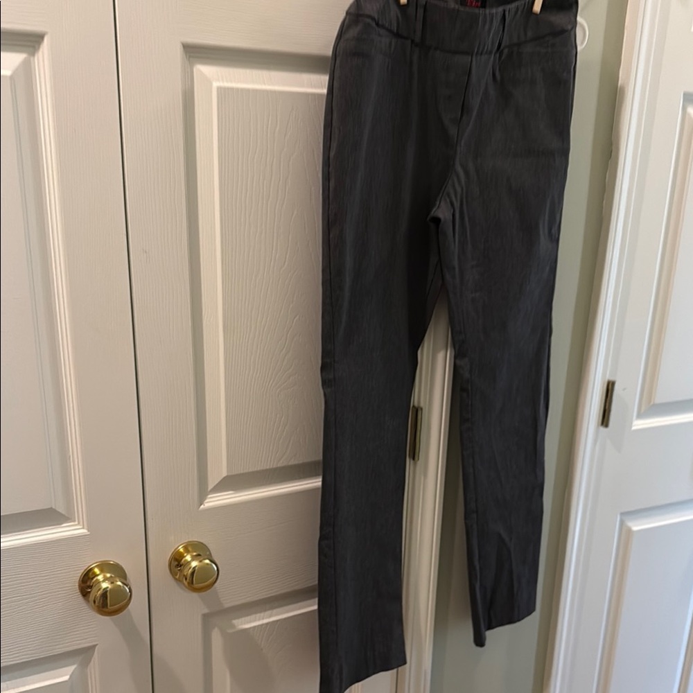 Gray Straight Leg Denim Pants